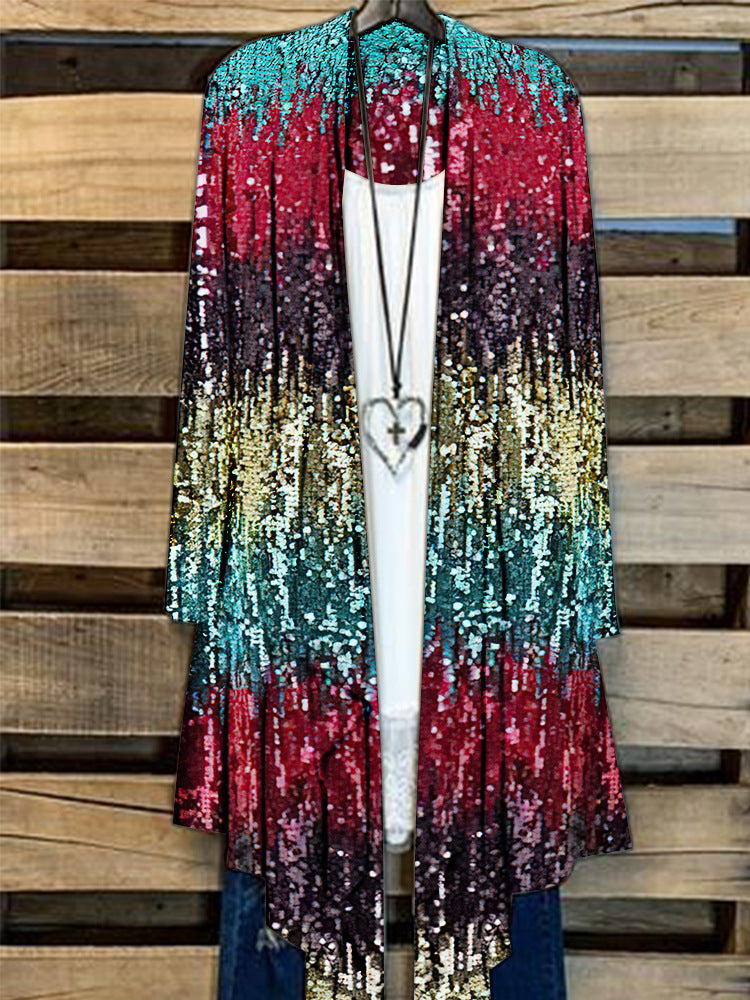 Women Long Sleeve V-neck Graphic Floral Printed Top