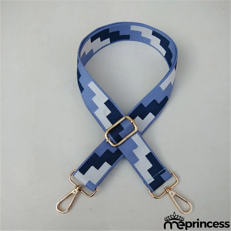 Women Fashion Color Block Adjustable Decompression Replacement Long Strap Bag Accessories