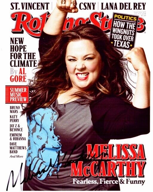 Melissa McCarthy Signed Comedian - Actress - Rolling Stone 8x10 inch Photo Poster painting