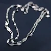 PT950 Pure Platinum 950 Chain Women Gift Lucky Four Leaf Clover Link Necklace 2.8-3g/18inch