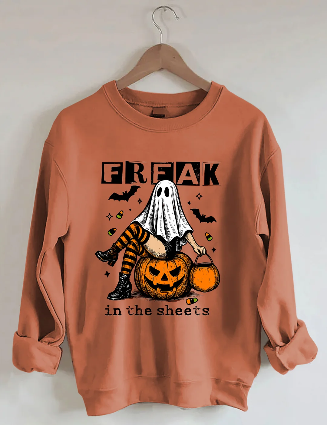 Funny Freak In The Sheets Ghost Girl Sweatshirt