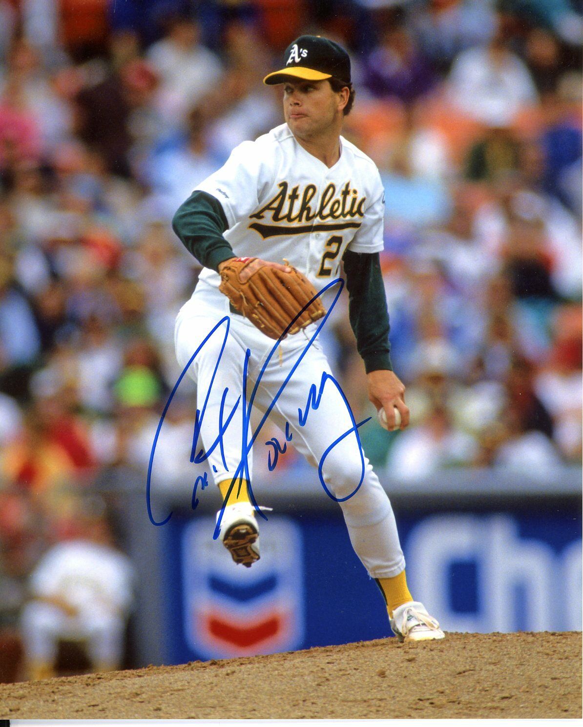 Curt Young Autographed 8x10 Oakland Athletics#S420