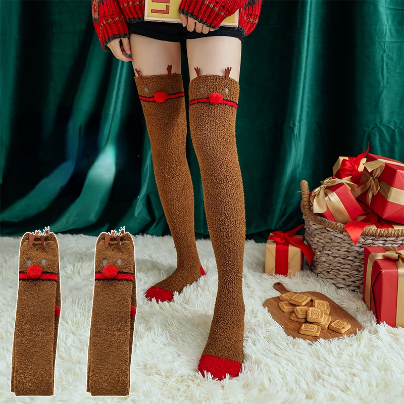 Kawaii Plush Christmas Knee Socks SS2296