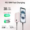 iWALK Magnetic Portable Charger, 5000mAh 18W Wireless Ultra-Thin Power Bank Battery Pack with LED Display and Comfort Grip, Only for iPhone 16/16 Pro/16 Pro Max/15/14/13/12 Series