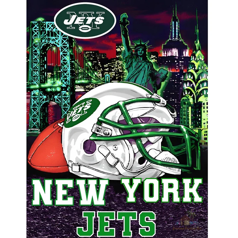 Full Round Drill Diamond Painting - New York Jets Football Team - 30*40cm