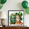 St. Patrick's Day Katze speziell geformte 5D DIY Teilbohrer Diamanten Punkte, Edelsteinkunst-Kits f&uuml;r Erwachsene, Anf&auml;nger, Wohndekoration, Diamanten,