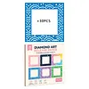 30PCS Colorful Reusable Diamond Painting Section Frame Release Film with Clear Window, Non-Stick Dust-Proof  Release Paper, Easy Peel Diamond Art Canvas Covers, DIY Diamond Painting Accessories for Adults
