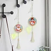 2Pcs Diamond Painting Wooden Double Sided Santa Claus Snowman Hanging Tassel Pendant