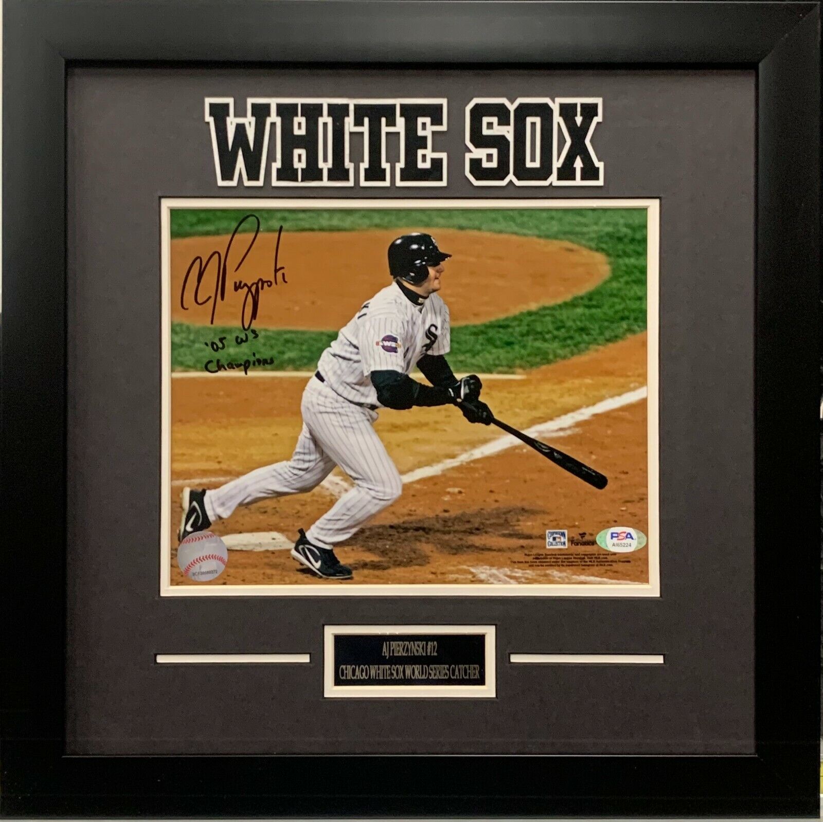 AJ Pierzynski autographed signed framed 8x10 Photo Poster painting MLB Chicago White Sox PSA COA