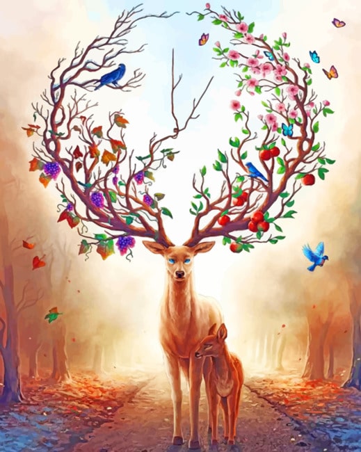 

Magical deer – Paint By Numbers - 40*50CM, 501 Original