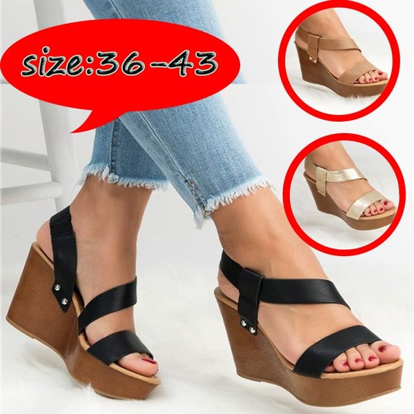 TeeYours Women's Fashion Waterproof Platform Wedge Heel Sandals Open Toe Shoes - Shop Trendy Women's Fashion | TeeYours