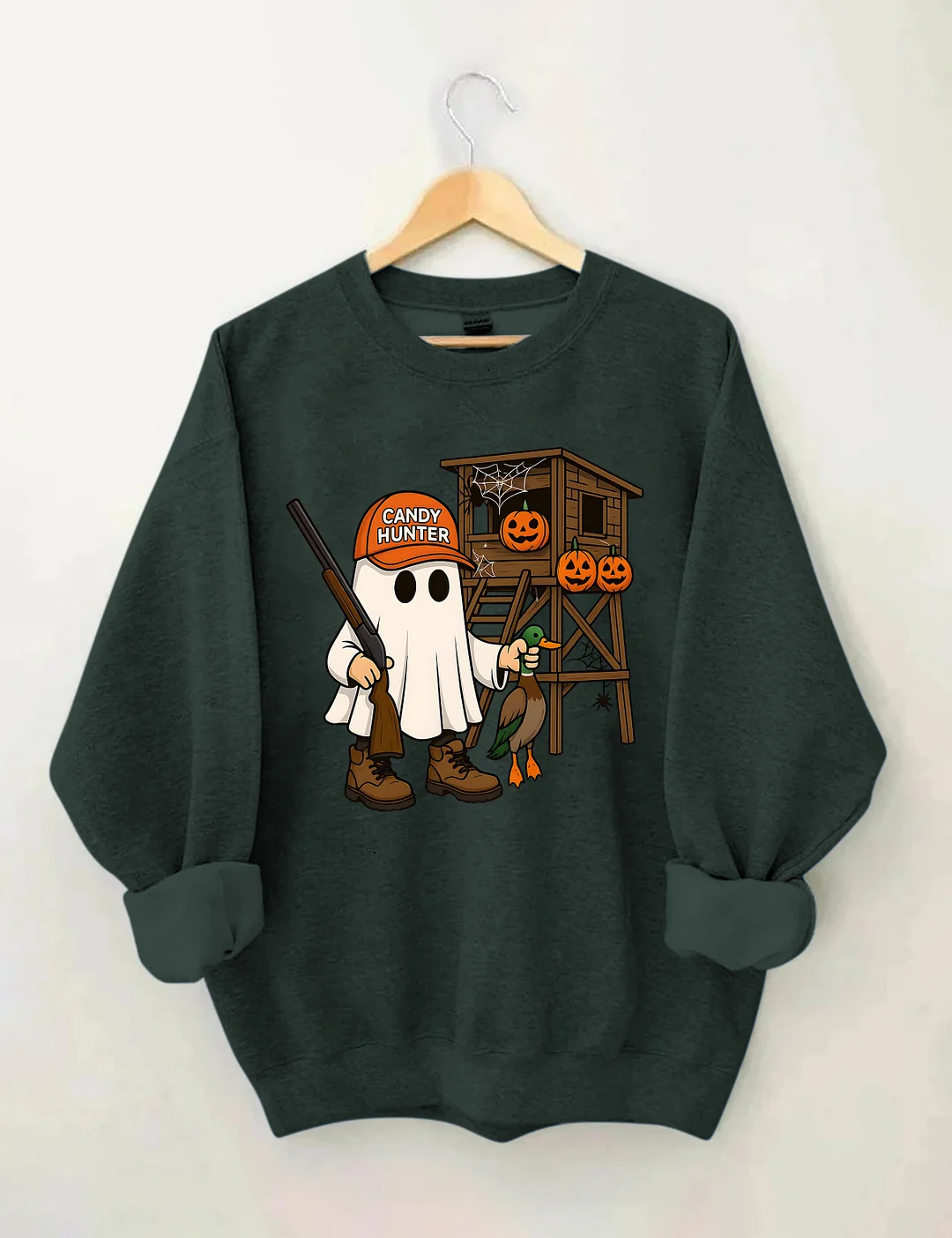 Candy Hunter Ghost with Duck Sweatshirt