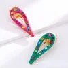 6PCS Creative Resin Gems Barrettes Hair Clips