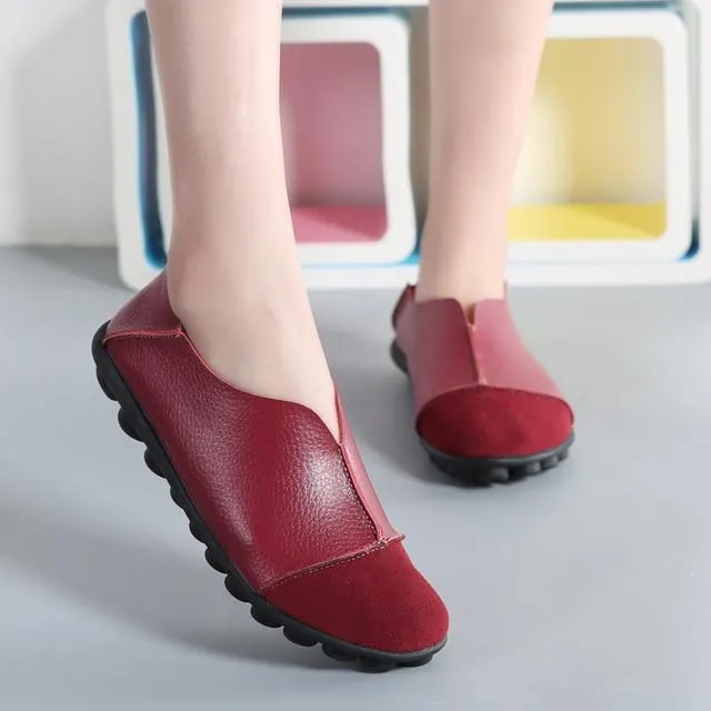 Solid Women Flats Comfortable Loafers Shoes Moccasins
