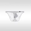 Men's Ultra-thin Transparent briefs Sexy U-Convex Tights Low-Rise Seamless Ice Silk Lace Underwear
