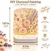 DIY Diamond Art LED Night Light &ndash; Light-Up Table Decor, Double-Sided Printed DIY Crystal Pearl Painting Decoration for Holiday & Gifts(Bloom Flower)
