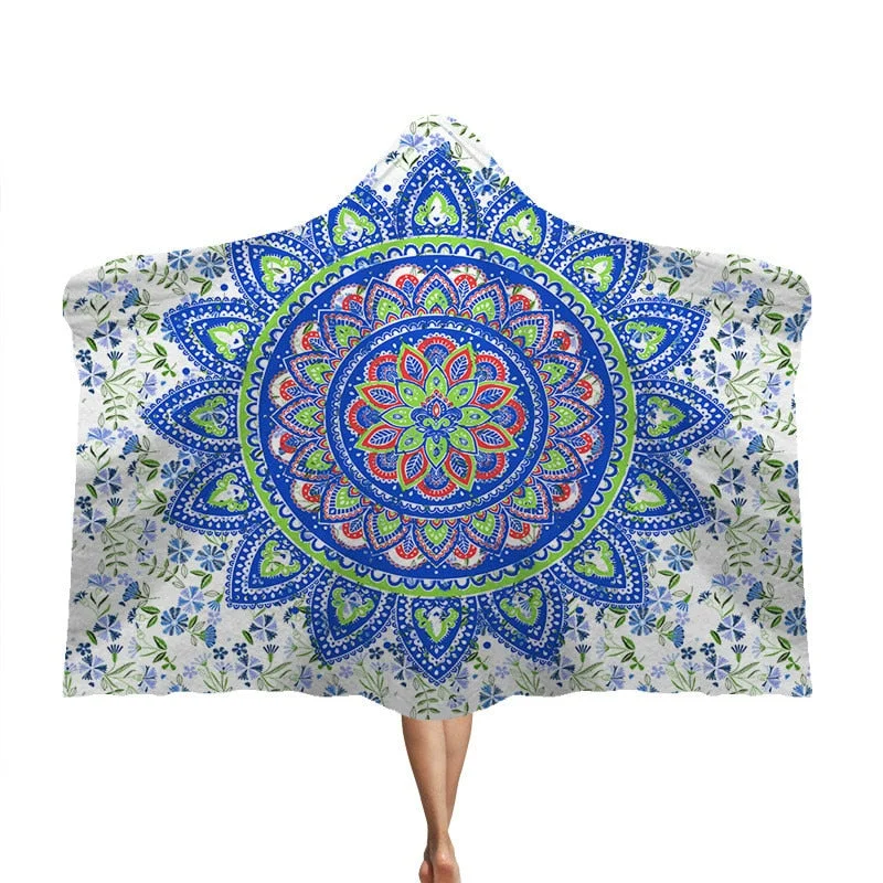 3D Printed Hooded Blanket Anime Soft Fluffy Blankets For Adults Sherpa Fleece Winter Throw Blanket Hoodie Blanket Travel Mantle