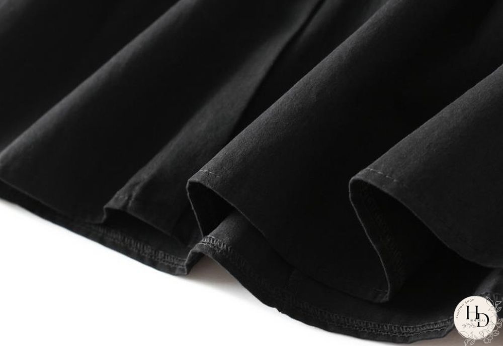 S-Xl Ladies Denim Button Ruffle High Waist Long Skirt Dress Casual Elegant Loose Outwear A Line Dress Kleid