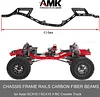 AMK Carbon Fiber LCG Chassis Rails, Gen2 RC Frame Rails for 1/10 RC Rock Crawle, 72g Lightweight Thickened for 1/10 RC Rock Crawler Axial SCX10 I II Upgrade Parts (Only Gen2 Rails)