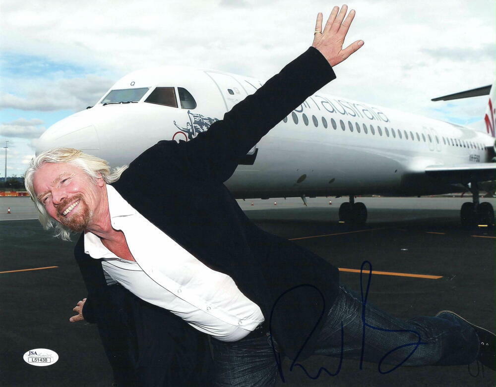 RICHARD BRANSON SIGNED AUTOGRAPH 11x14 Photo Poster painting - VIRGIN GALACTIC BILLIONAIRE JSA