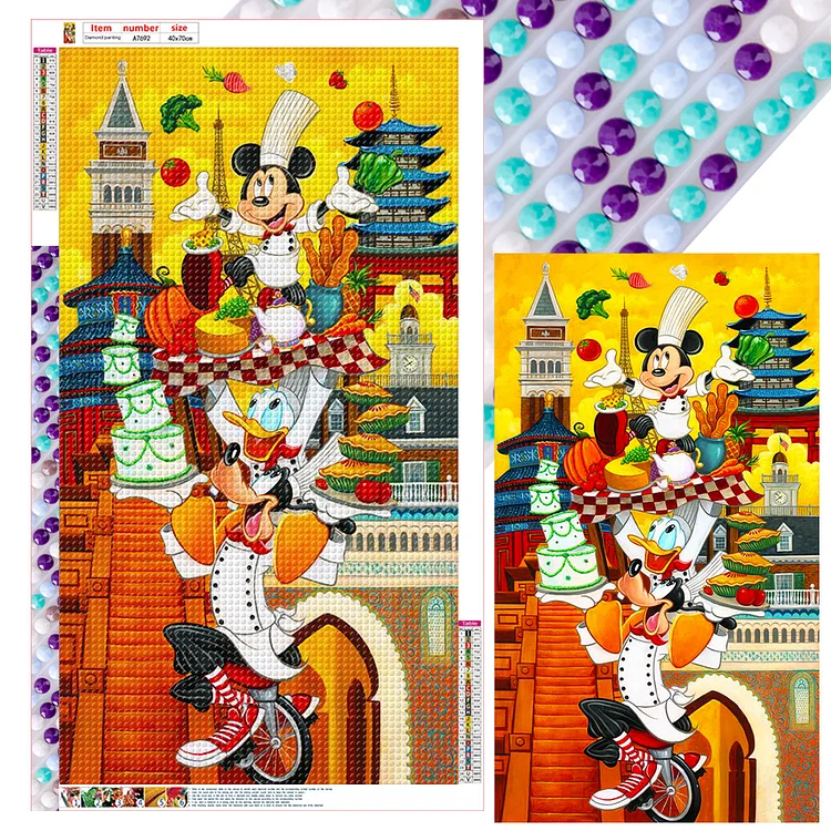 Full Round Diamond Painting - Disney Mickey Mouse And Friends 40*70CM