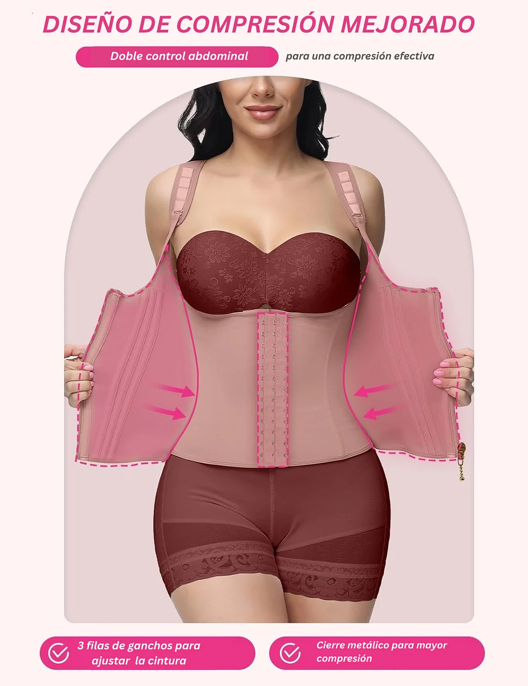 Merraci&trade; Faja Shapewear with Double Waistband &ndash; Abdominal Control and Waist Sculpting
