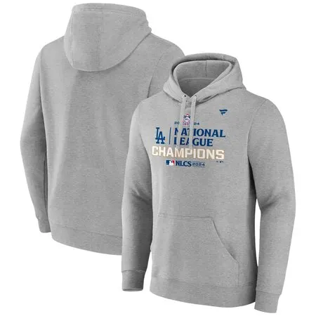 Men's Los Angeles Dodgers  Heather Gray 2024 World Series Champions Hoodie