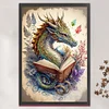 (Big Size)Counted Dragon Is Reading - 14CT Counted Cross Stitch - 40*60cm