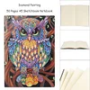 DIY Owl Special Shaped Diamond Painting 50 Page A5 Sketchbook Painting Book