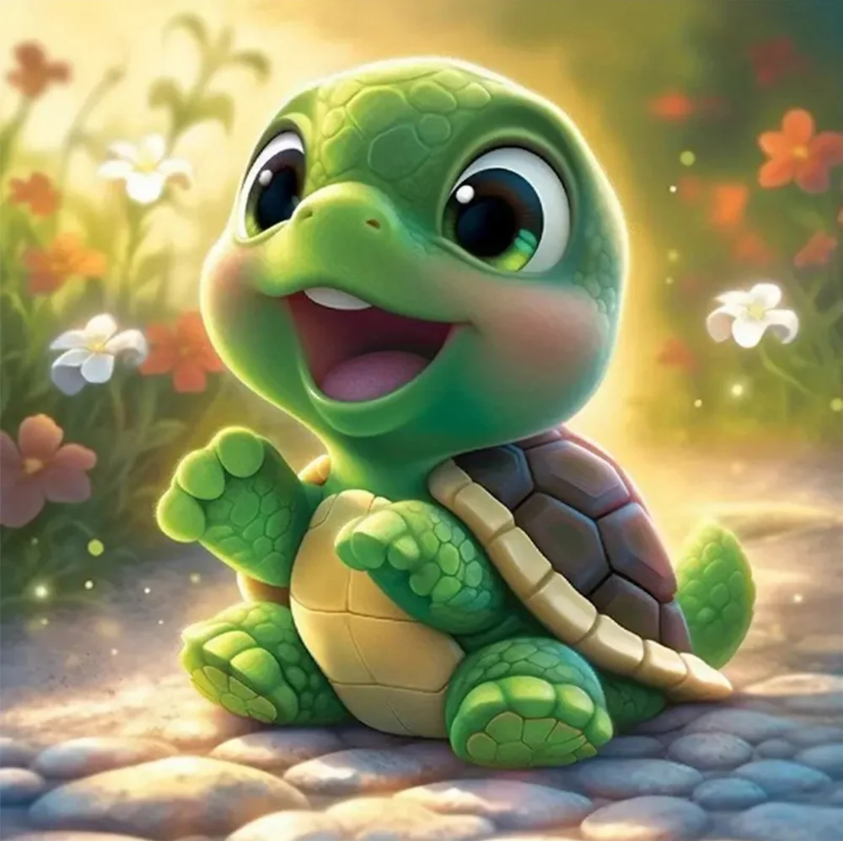Little Turtle 40*40cm (canvas) full round drill(40 colors) diamond painting