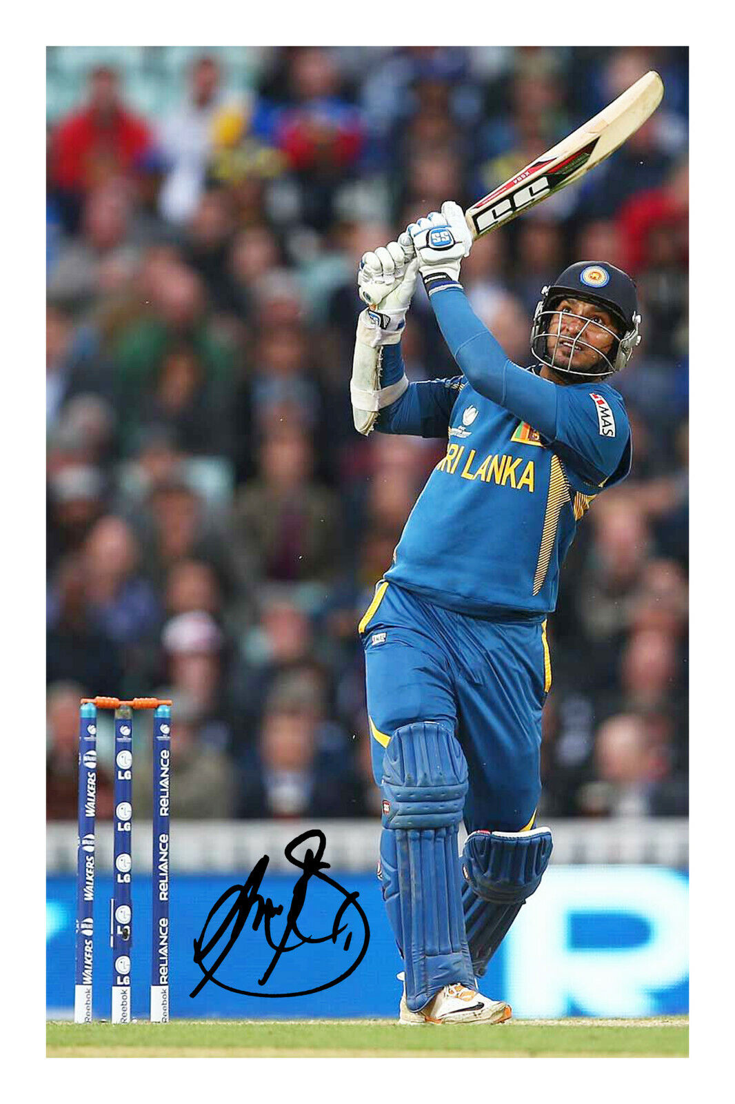 Kumar Sangakkara Signed A4 Photo Poster painting Print Autograph Sri Lanka Cricket