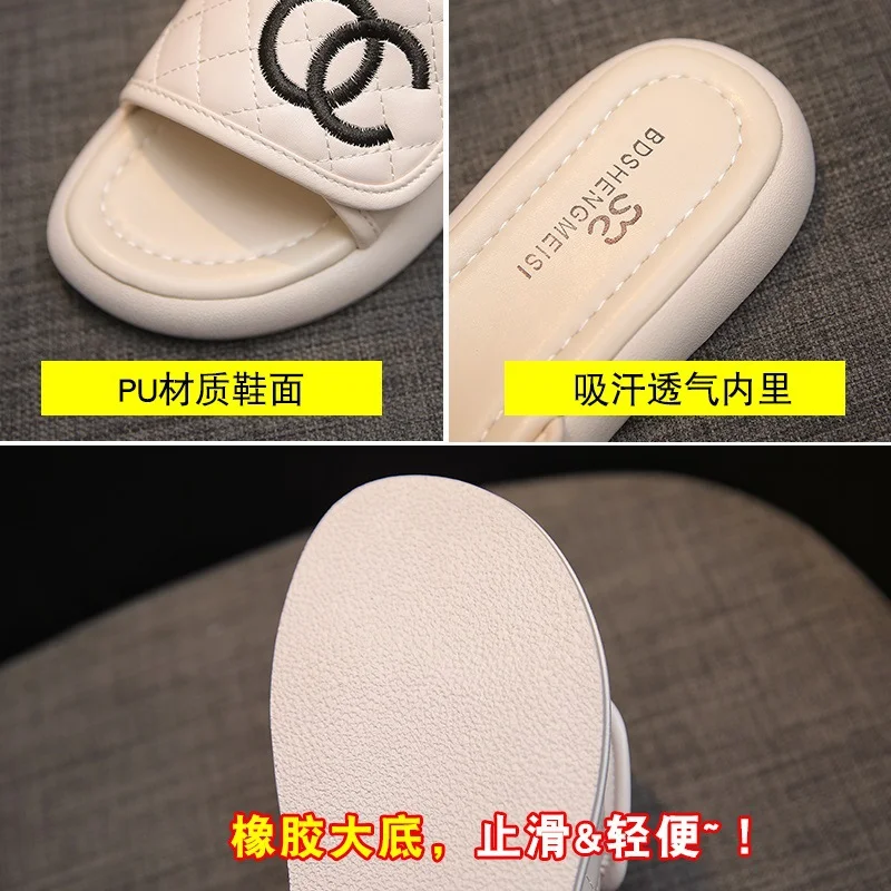 Wongn Wongn Celebrity Small Fragrant Wind Slippers Female Wear 2023 Summer New Versatile Flat Beach Sandals Out Leisure Generation