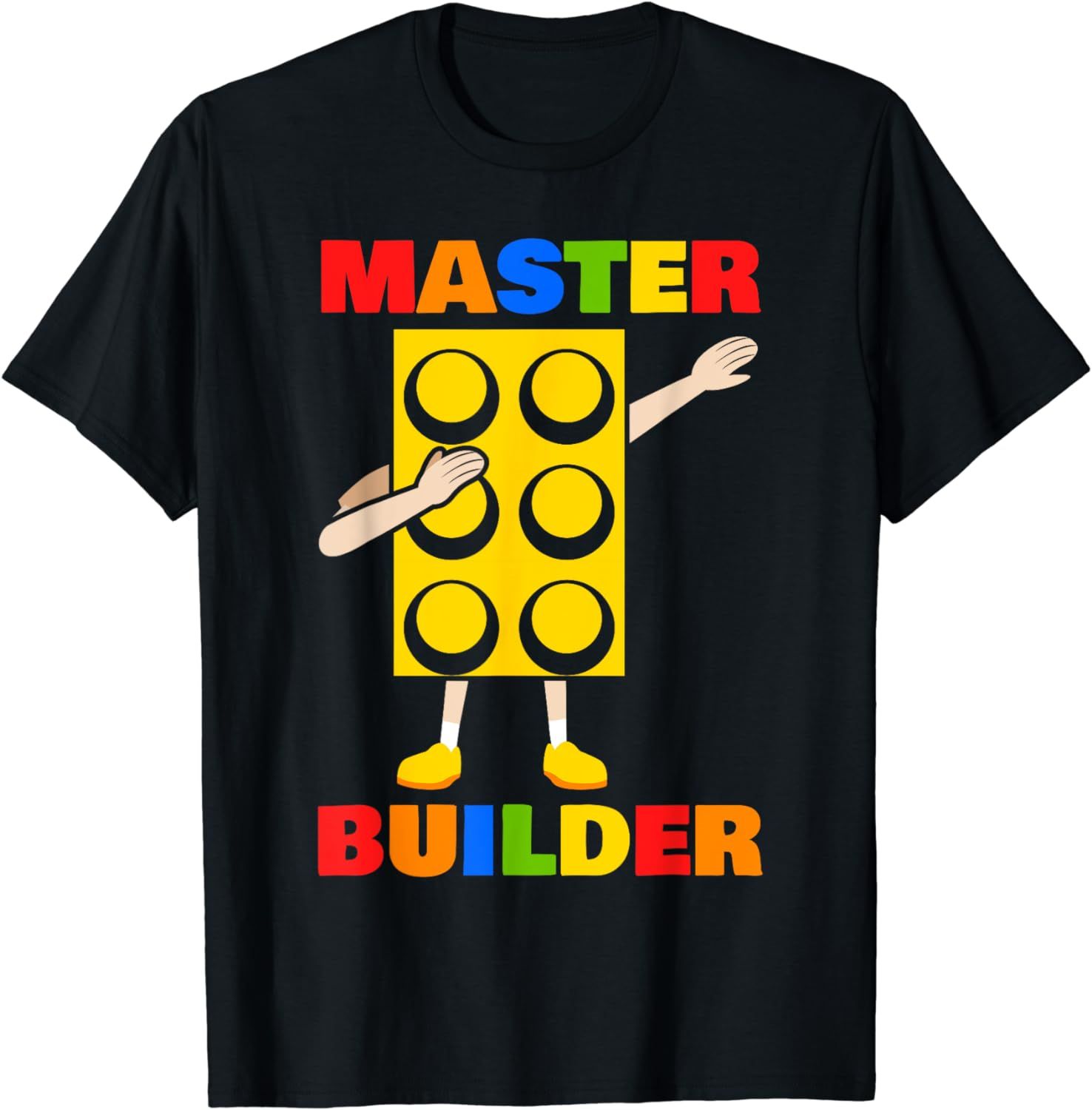 Cotton Tshirt Master Builder Funny Block Brick Building Toys Boys Kids Men T-Shirt  Kawaii   Tops  Shirts for Women  Ropa Mujer t -shirt Tee