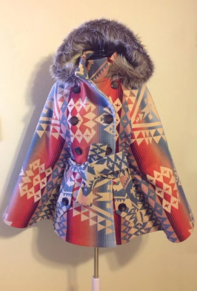 Aztec Nationality warm wollen blanket hand made coat  be8d