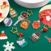 6PCS Cartoon Christmas Theme Acrylic Keychain New Year Christmas Bagpack Pendant Gift 