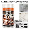 40Pcs Car Interior Cleaner Wipes Disposable Car Leather Wipes Conditioning Wipes