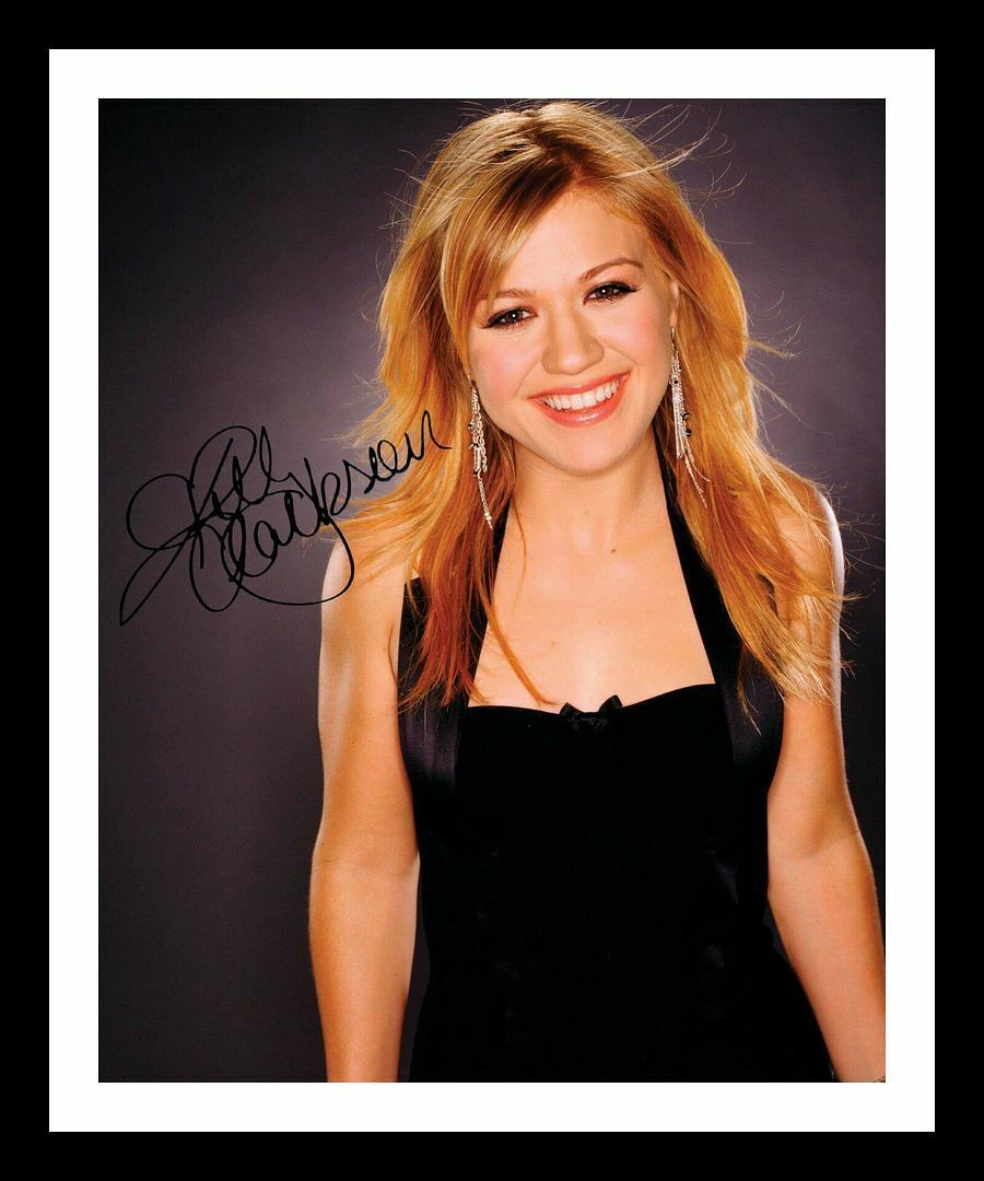 Kelly Clarkson Autograph Signed & Framed Photo Poster painting