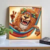Diamond Painting-DIY Crystal Rhinestone Photographing Lion
