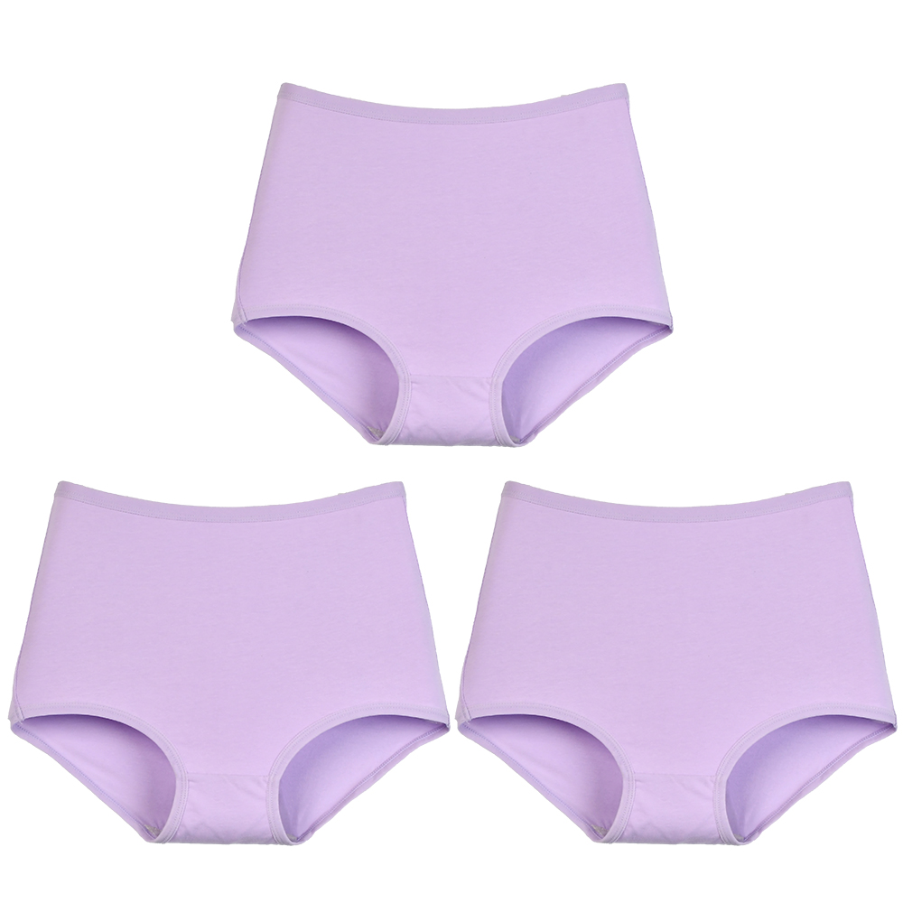 Xinkeke 3Pcs Women Cotton High Waist Panties Breathable Briefs  Plus Size Lingerie Seamless Ladies Panty Underpants Oversize Underwear