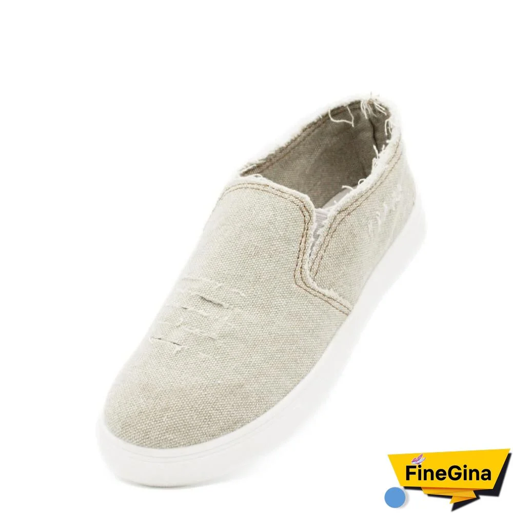 Women Denim Canvas Casual Platform Breathable Footwear Classic Loafers A Pedal Lazy Sneakers Shoes