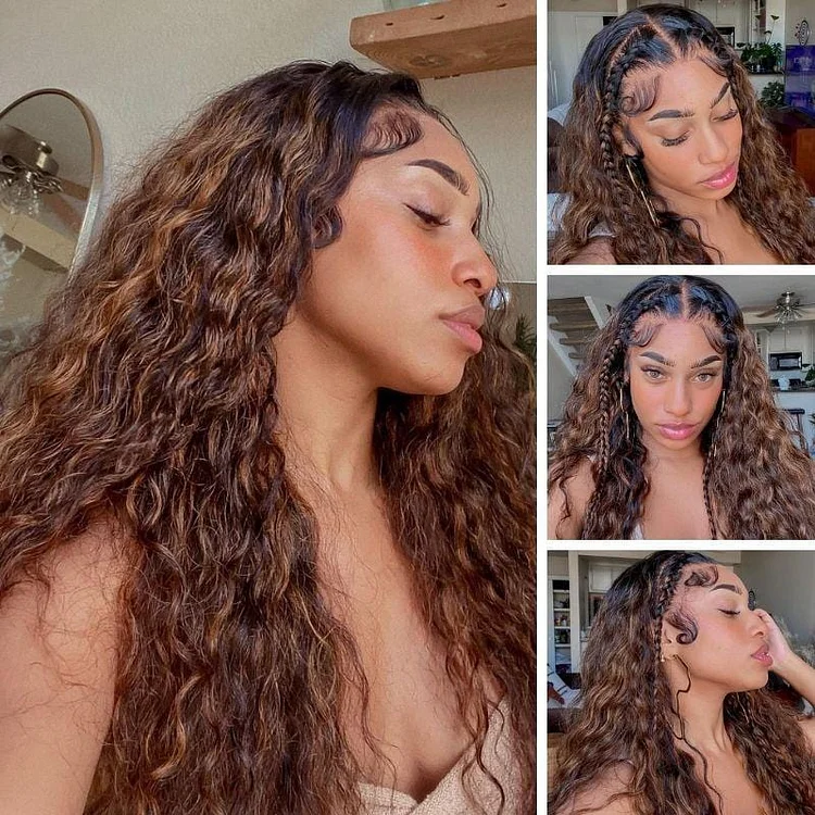 Clearance | Balayage Color Water Wave Lace Front Wig Flash Sale