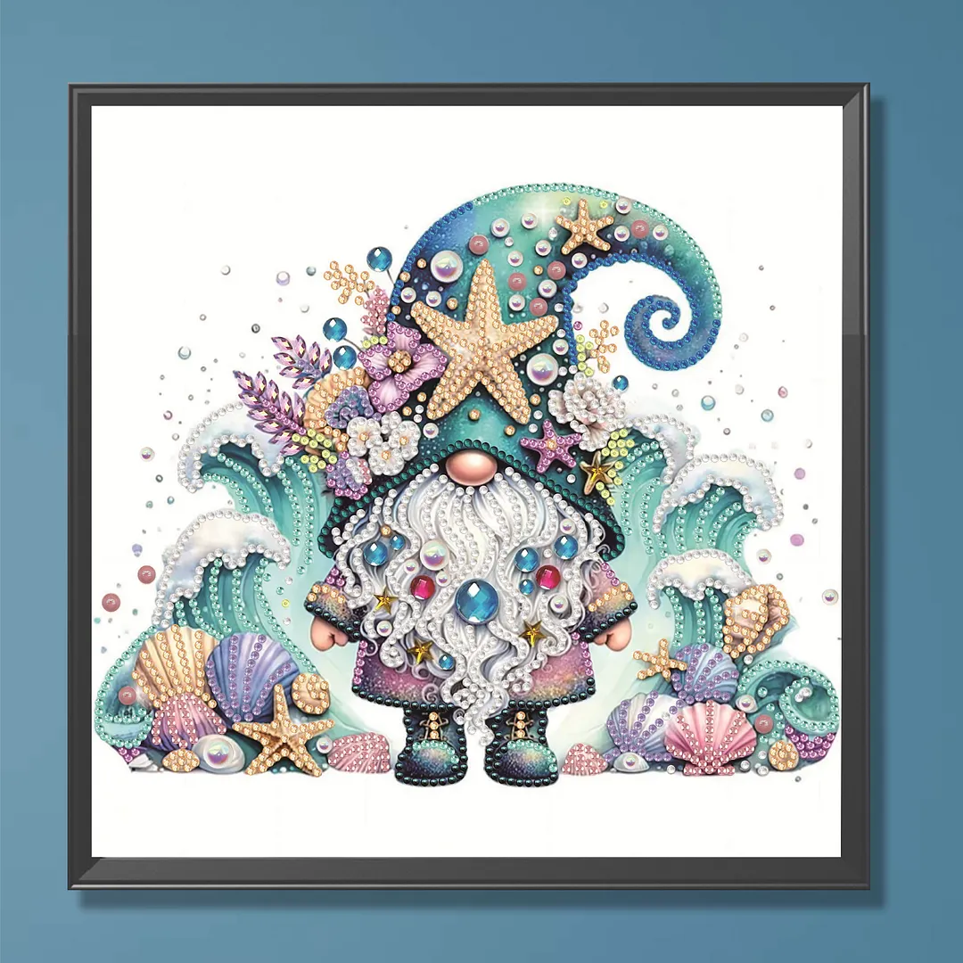 Sea Goblin Special Shaped 5D DIY Partial Drill Diamonds Dots Gem Art Kits 11.81 X11.81inch Diamond Dots Paintings Diamonds Paintings Gem Art for Adults Beginners Home Decor