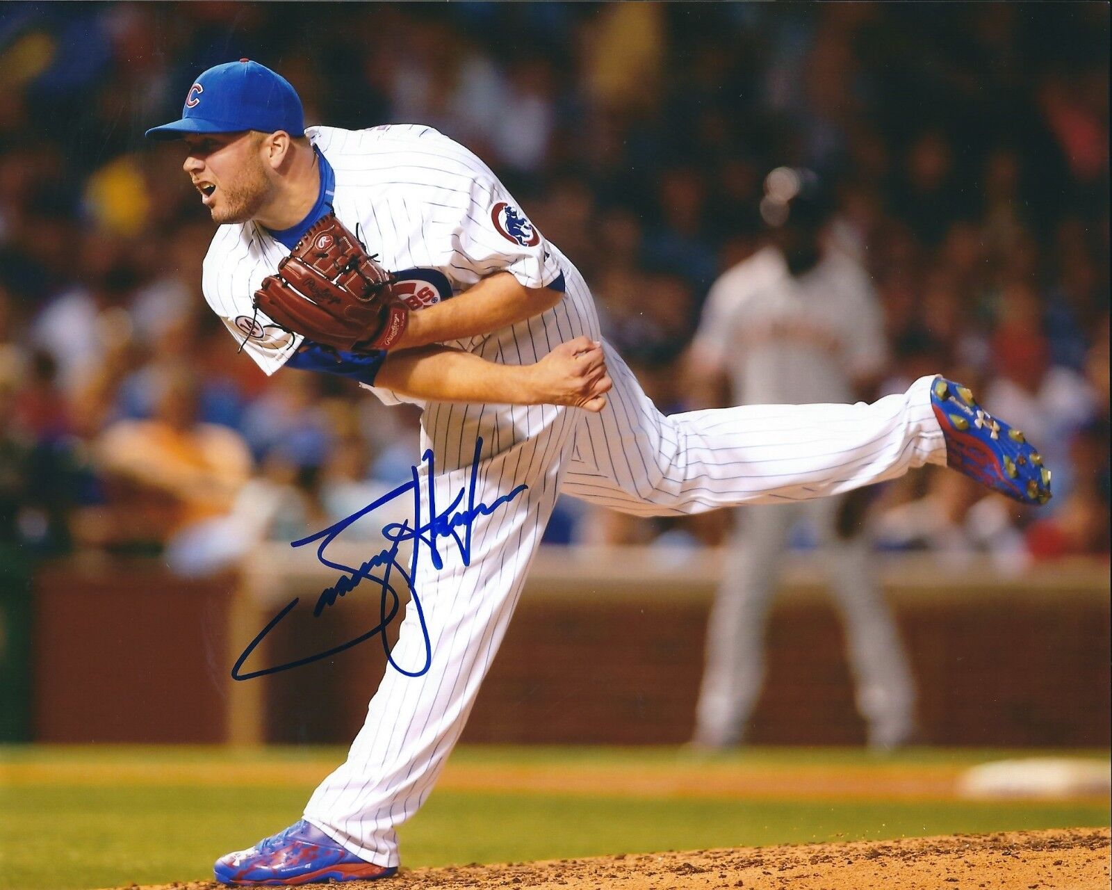 Signed 8x10 TOMMY HUNTER Chicago Cubs Autographed Photo Poster painting- COA