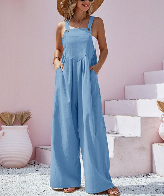 Stylish Button Suspender Jumpsuit