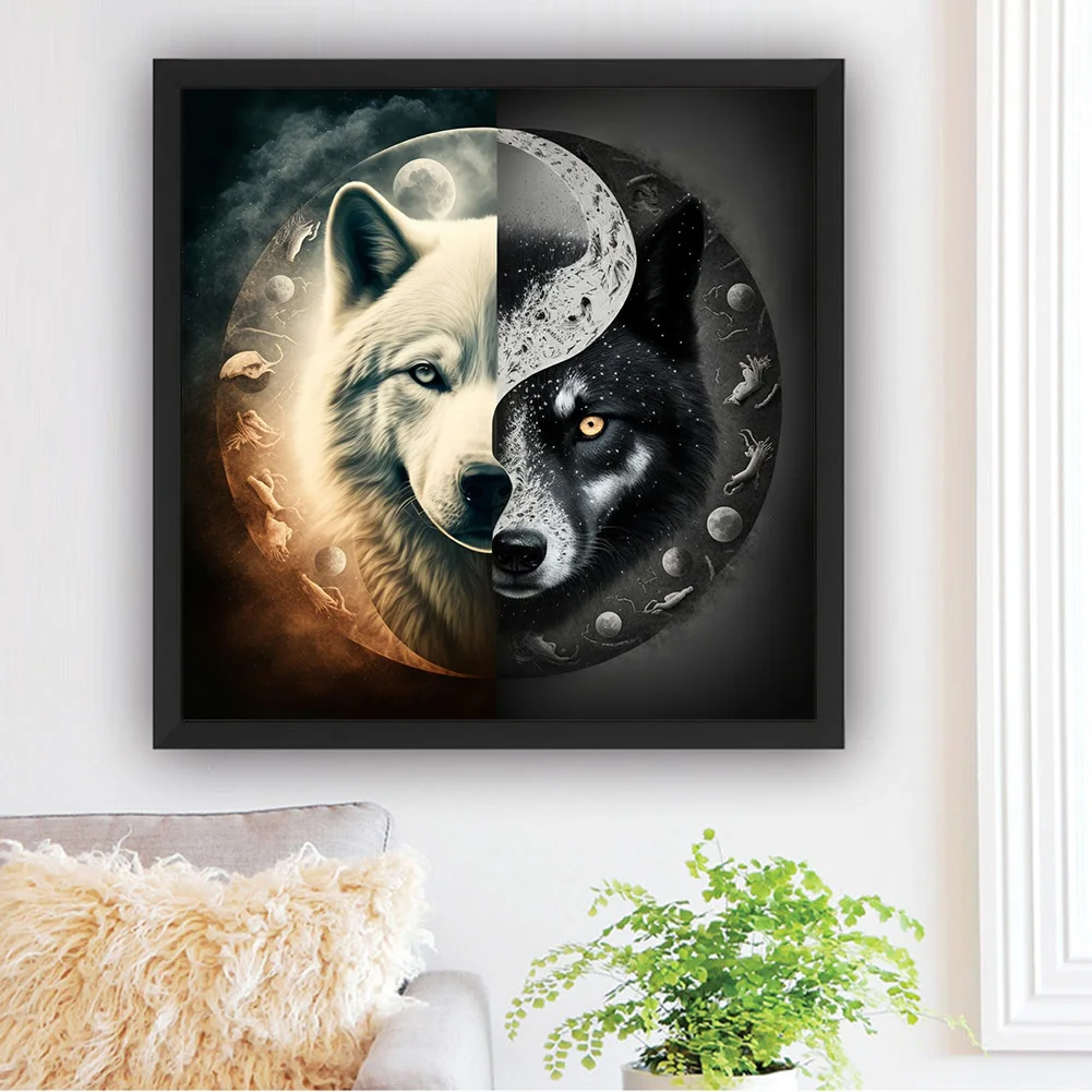 Diamond Painting - Full Round Drill - Tai Chi Wolf(30*30cm)