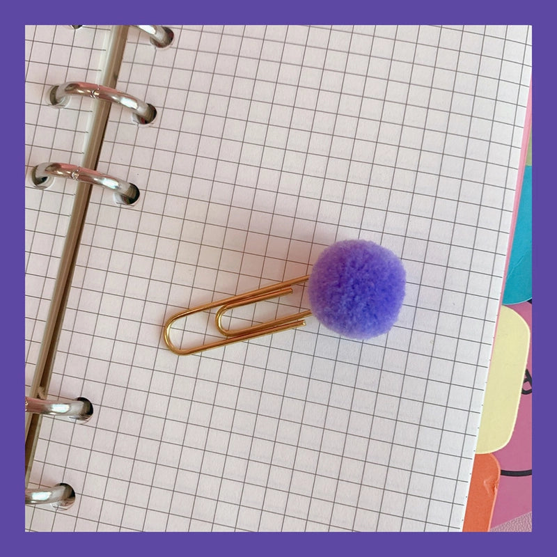 Japanese Cute Creative Metal Paper Clip Bookmark Color Candy Hairy Ball Pin Student Office Supplies Stationery