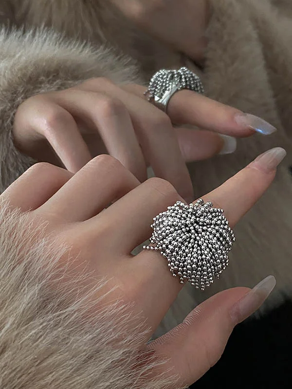 Geometric Tasseled Rings Accessories