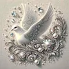 (Stamped/Counted) White Dove-14CT Cross Stitch 45*45cm tapestrymarket