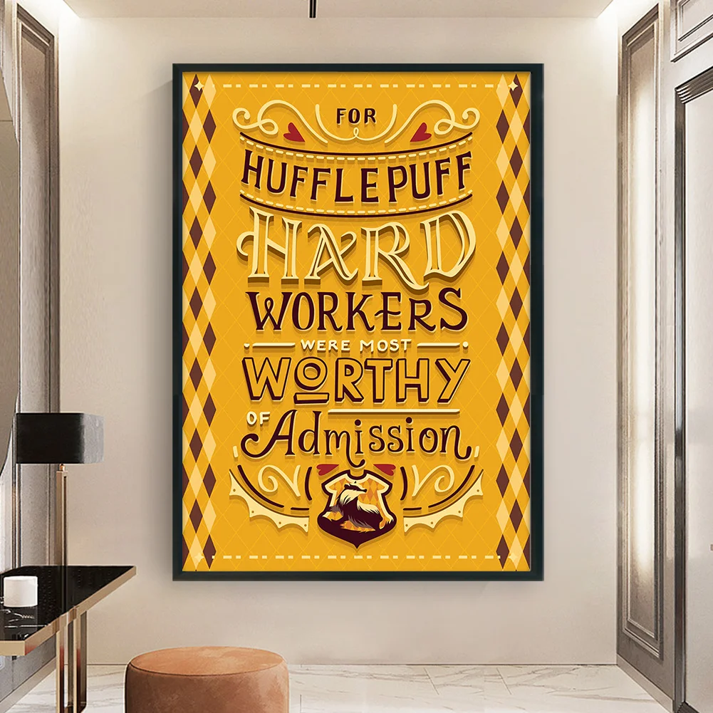 Full Embroidery cotton 11CT Print Harry Potter Academy Cross Stitch 50x70cm