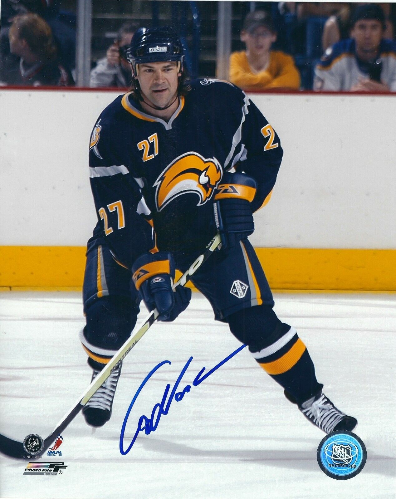 Autographed 8x10 TEPPO NUMMINEN Buffalo Sabres Photo Poster painting - w/COA